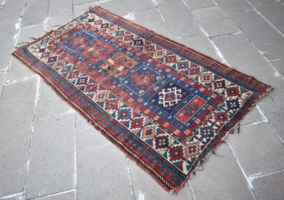 Fabulous Antique Caucasian Rug 43'' x 80'' Collector Item Great Color Kazak Rug | eBay US