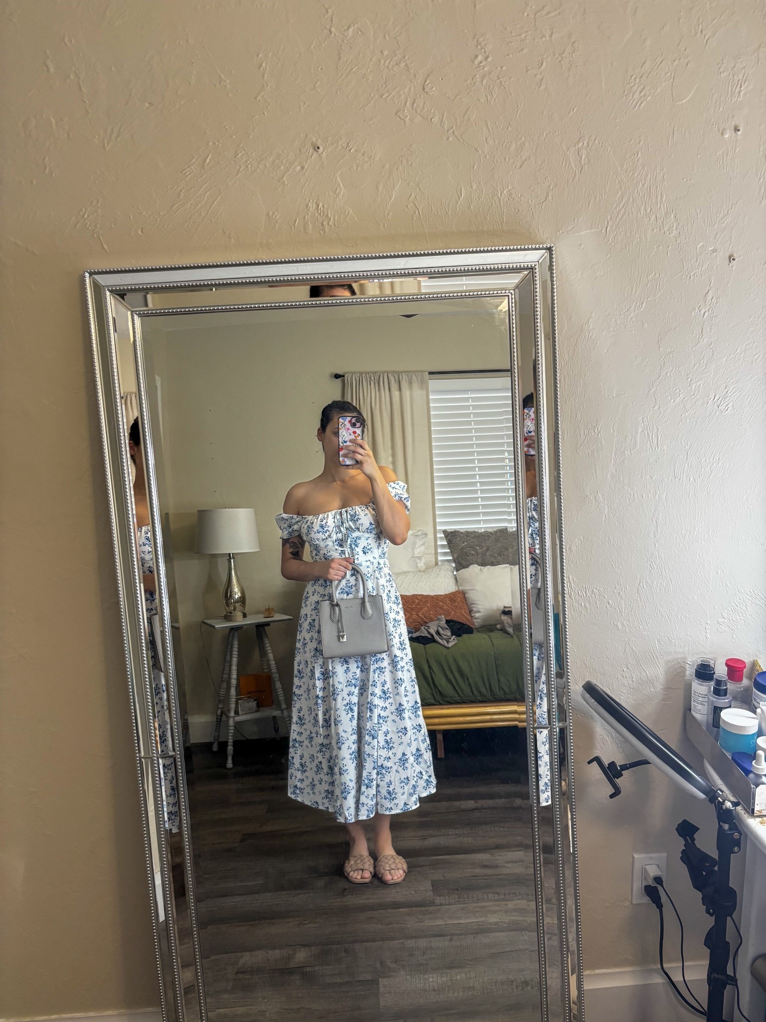 Dress is a size small
Shoes size 7 in beige 

#LTKSeasonal #LTKShoeCrush #LTKItBag