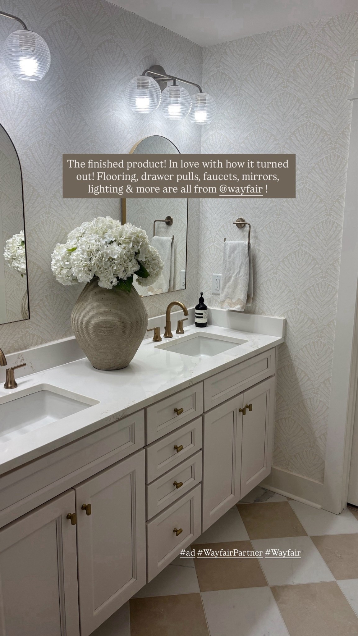 #ad Bathroom refresh complete 🫶🏼 I found everything at @wayfair and absolutely love how it looks! Wayfair has such a great variety of pieces for a bathroom reno or refresh! You can shop all the details below! #WayfairPartner #Wayfair 