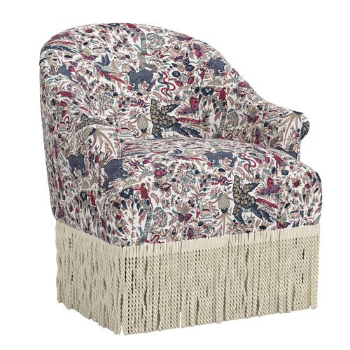 Abigail Fringe Accent Chair, Bali Lion | One Kings Lane