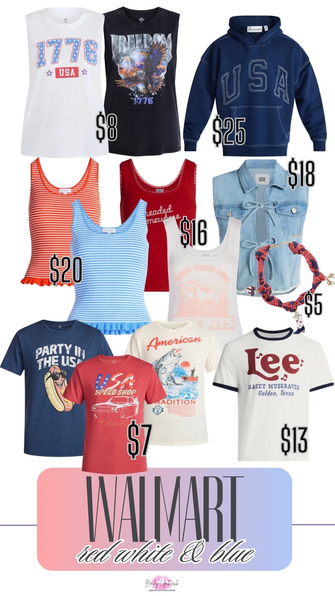 Red White & Blue, New arrivals at Walmart!