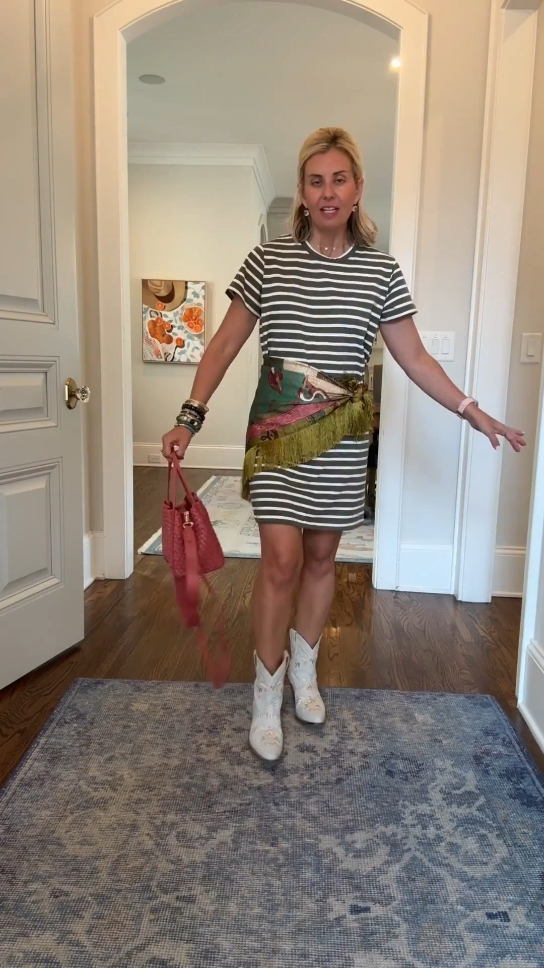 My favorite Tnuck Parker tee is now available in a dress…YES!! 
Dress - small
Boots - 8 tts 
Flats & Mary Jane’s - 7.5 (1/2 size down) 

*Code Catherine20 at Allie + Bess
*Code - Catherine15 at Gigi New York 

#LTKmomlife #LTKSeasonal #LTKOver40