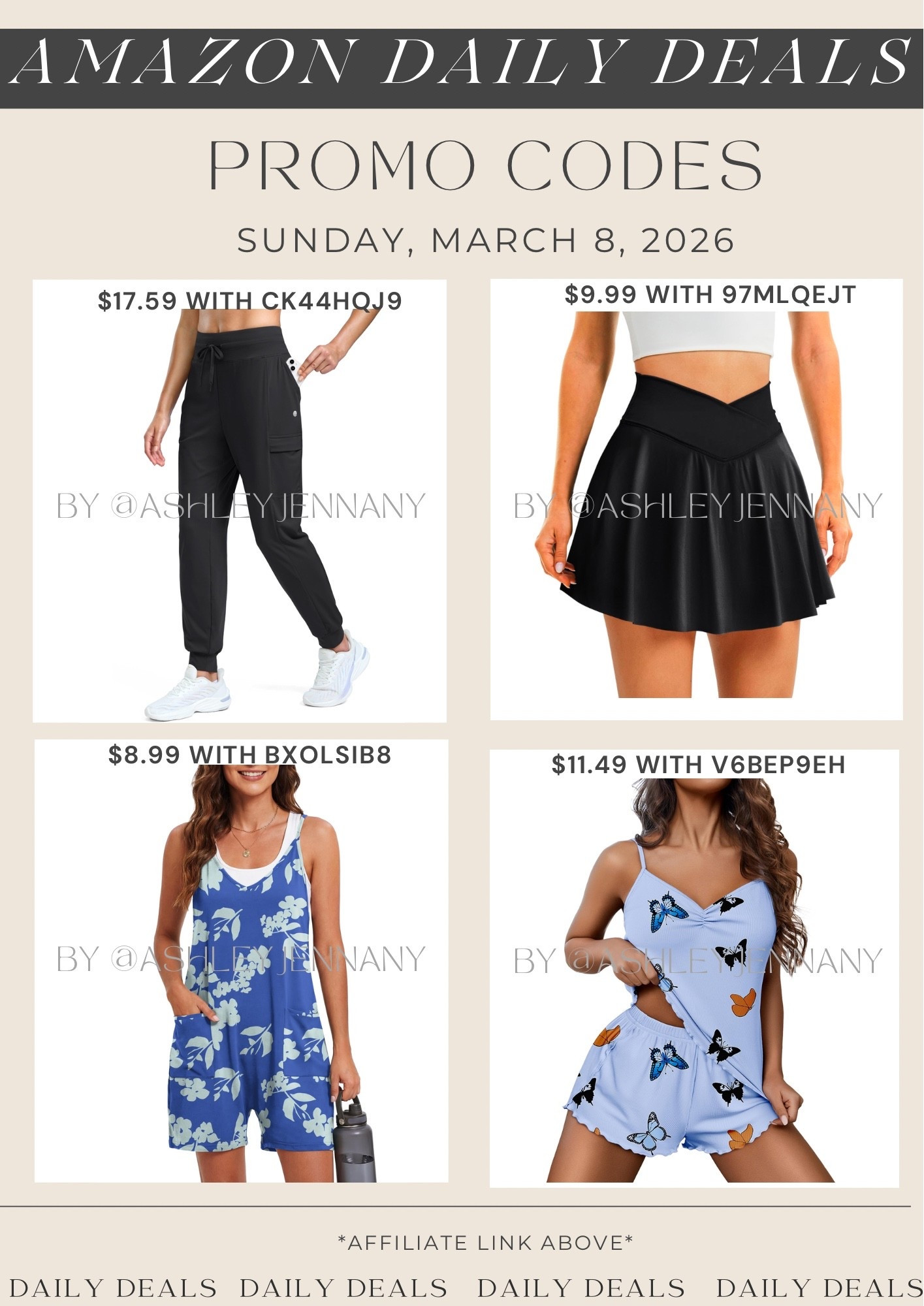 Amazon fashion deals on joggers, tennis skirt, romper, and pajama set

#LTKSaleAlert #LTKSeasonal #LTKMidsize