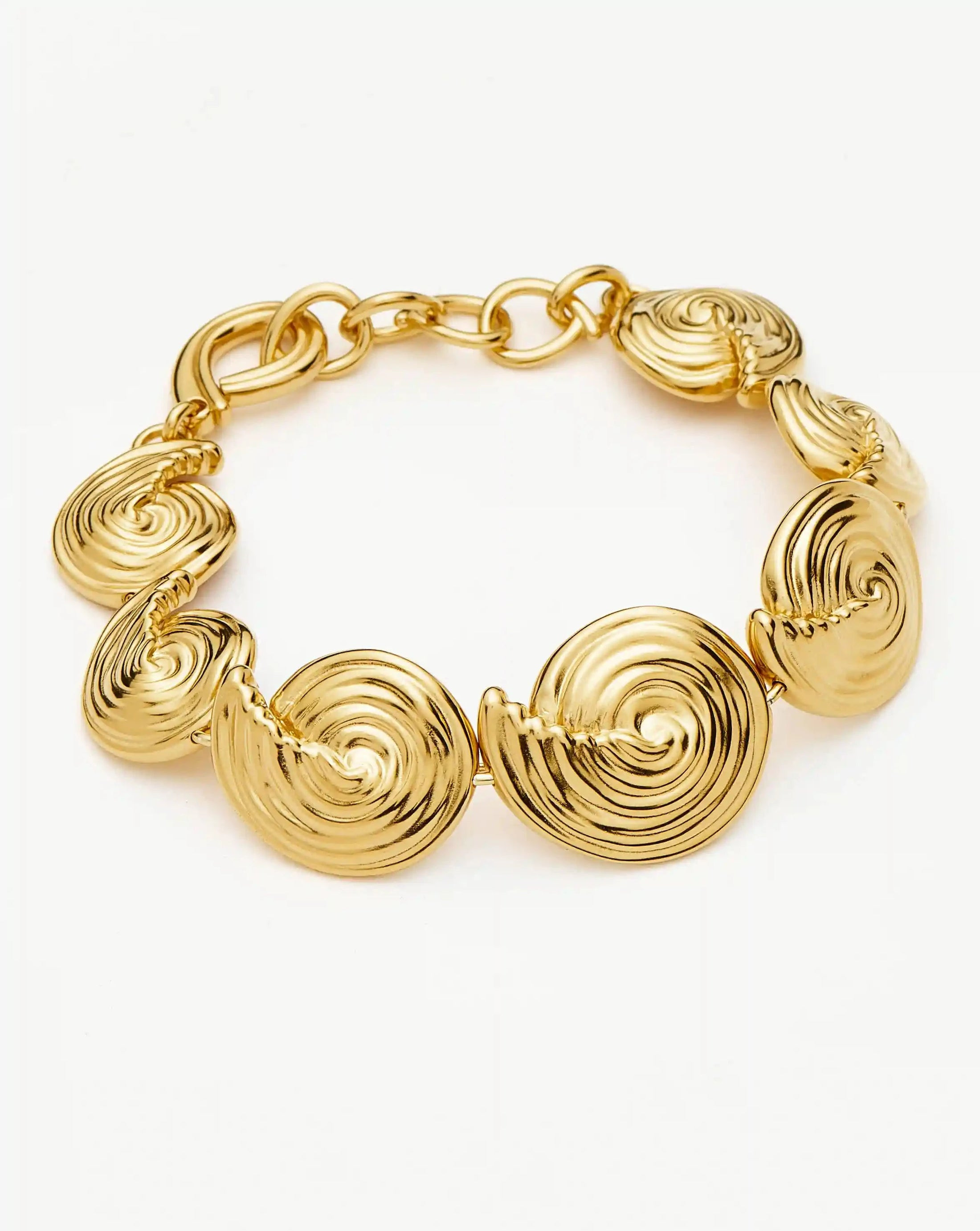 Spiral Statement Chain Bracelet | 18ct Gold Plated Bracelets | Missoma UK