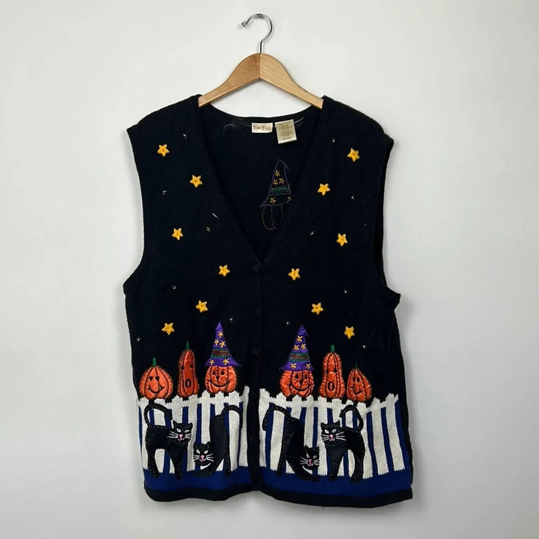 Vintage 90s Halloween Bobbie Brooks Vest - Etsy Switzerland | Etsy (EU)