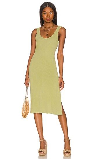 Green The Willa Tank Dress in Palm | Revolve Clothing (Global)