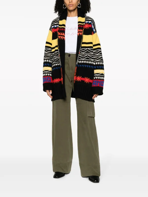 Giada Benincasa Patterned intarsia-knit Cardigan - Farfetch | Farfetch Global