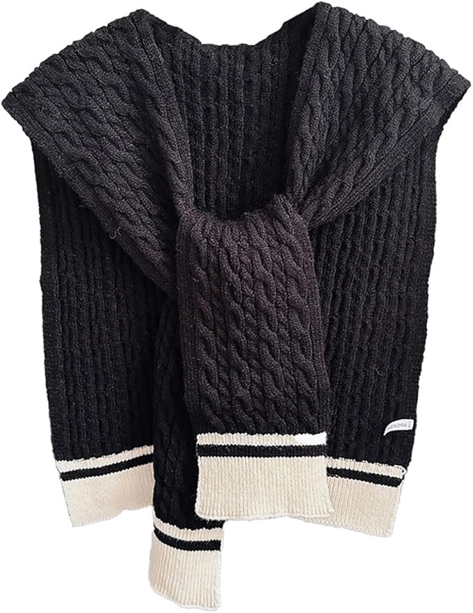 Knit Sweater Shawl Womens Tie Up Small Scarf Tops Elegant Pashmina Shawls Shoulder Cape Wraps | Amazon (US)