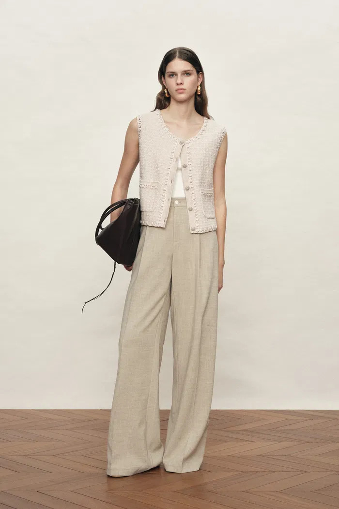 Jinelle Hand-crocheted Textured Sleeveless Vest Top in Cotton Knit | Fabrique