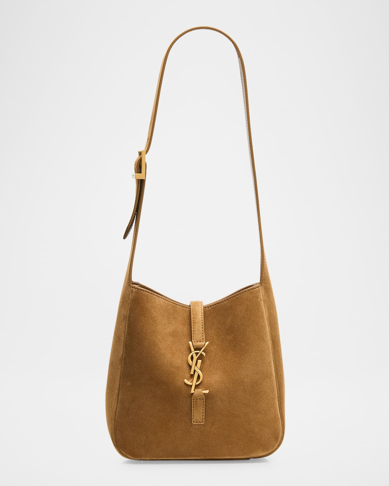 Saint Laurent Le 5 A 7 Baby YSL Hobo Bag in Suede | Neiman Marcus