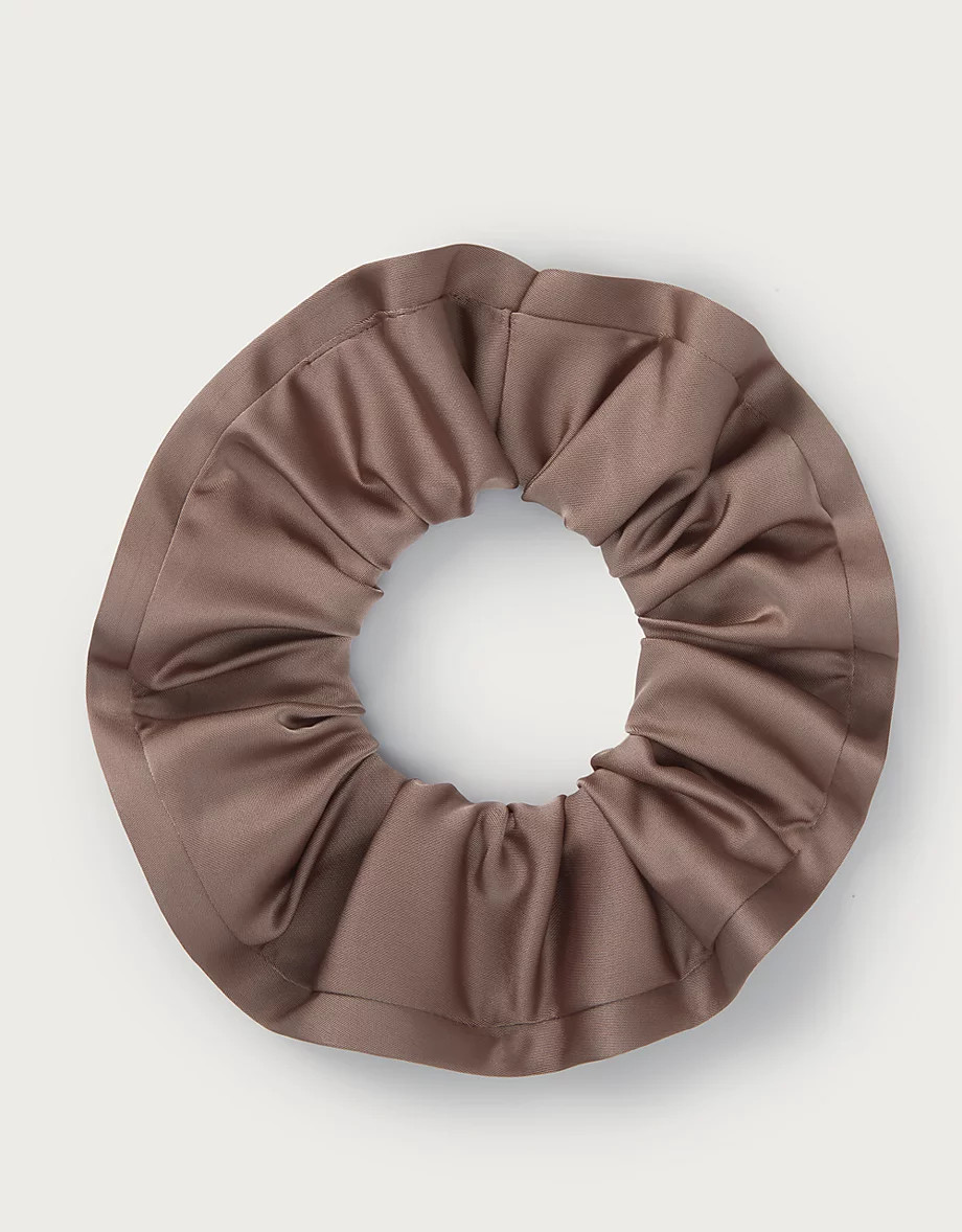 Large Satin Trim Scrunchie | The White Company UK & ROW