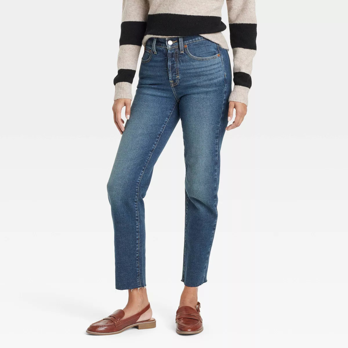 Women's Mid-Rise 80's Slim Fit Ankle Jeans - Universal Thread™ Medium Wash | Target