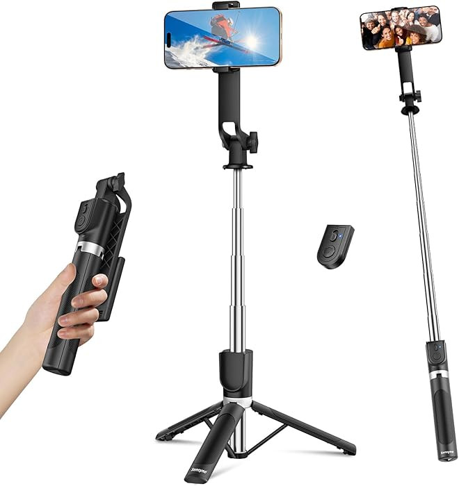 Sensyne Selfie Stick for Phone, Extendable Travel Tripod with Detachable Remote for Photography, ... | Amazon (US)