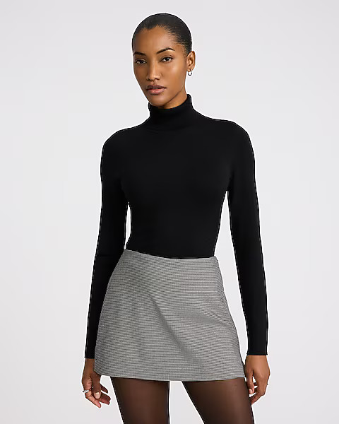 Editor Super High Waisted Houndstooth Mini Skort | Express