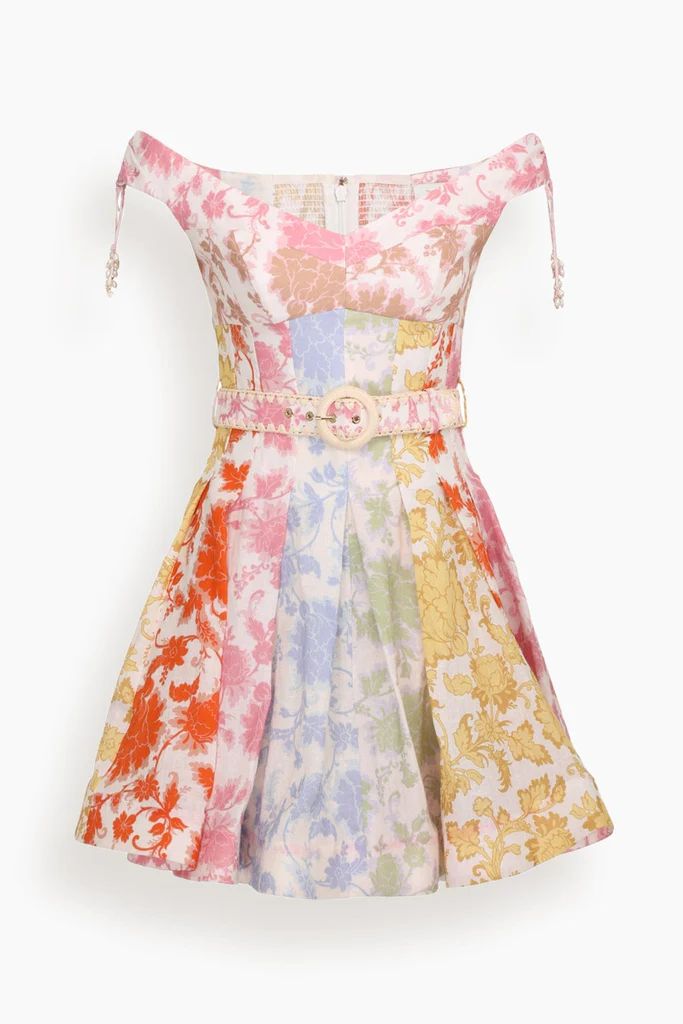Postcard Spliced Mini Dress in Spliced Tonal Floral | Hampden Clothing