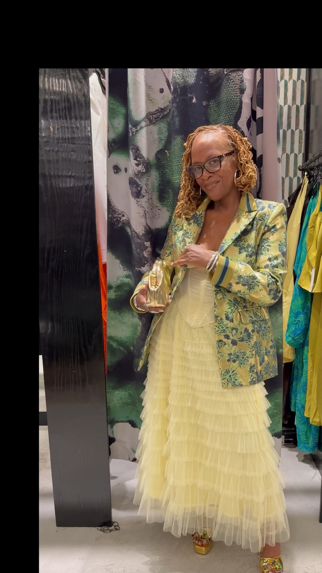 Try on @AKIRA  butter yellow skirt with 3 different jackets and tops

#LTKstorytime #LTKdayinmylife #LTKootd