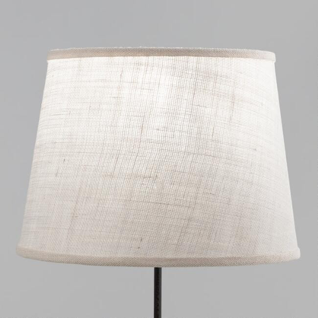 Marshmallow White Burlap Table Lamp Shade | World Market