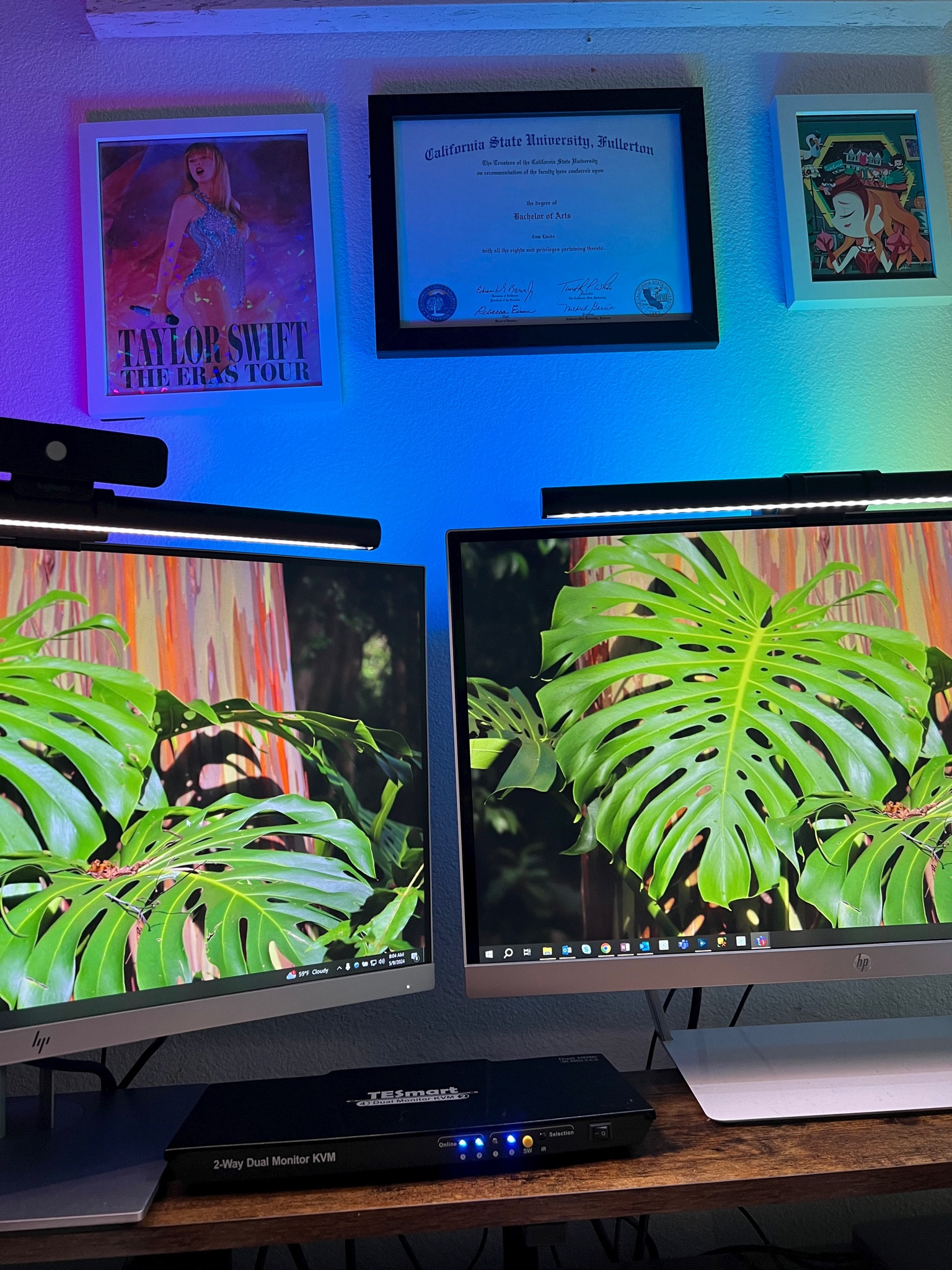 Monitor Light Bars with white lights on the front and colored lights on the backk

#LTKHome #LTKFindsUnder100 #LTKGiftGuide