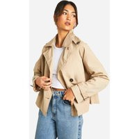 Womens Short Trench Coat - Beige - 12 | NastyGal UK