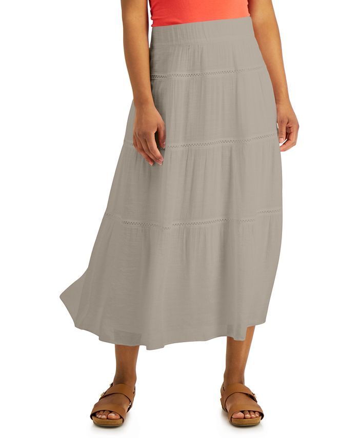 Gauze Tiered Skirt, Created for Macy's | Macys (US)
