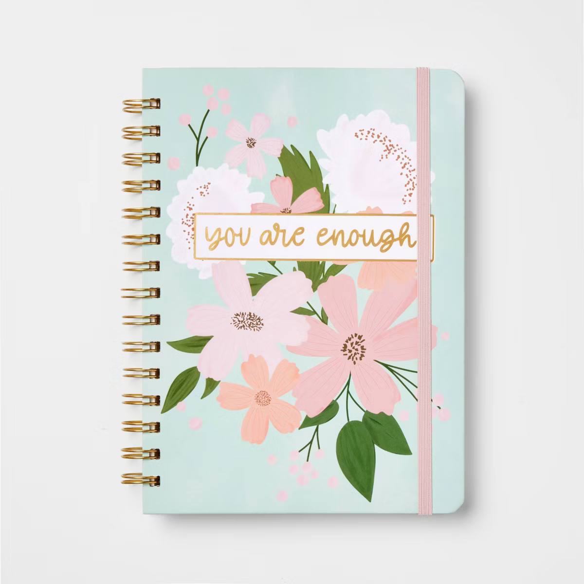 240pg Ruled Twin Spiral Journal 8.25"x6.25" Enough - Threshold™ | Target