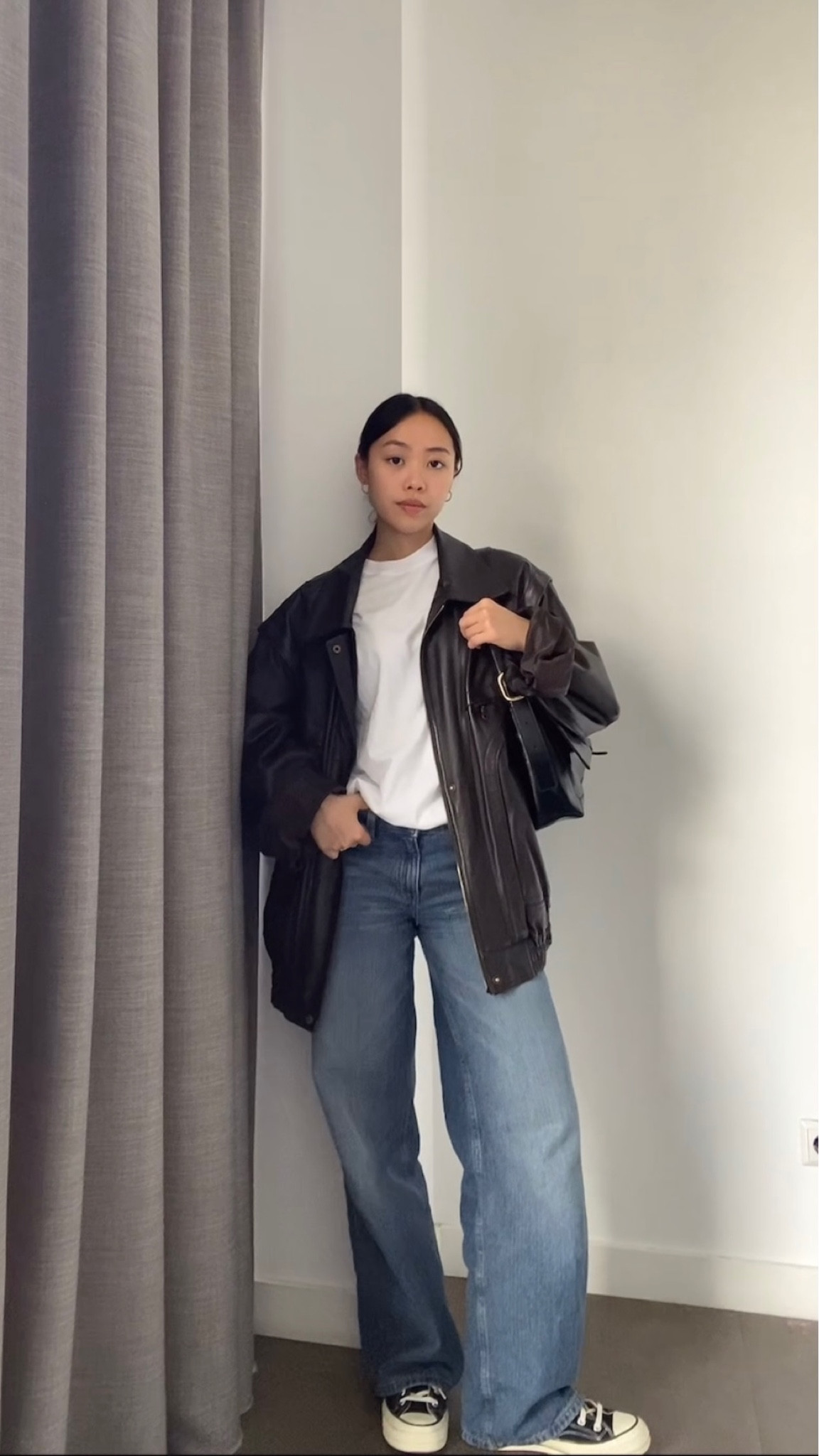 Faux leather jacket bershka sale