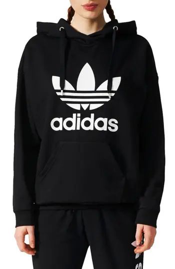 Women's Adidas Originals Logo Hoodie, Size X-Small - Black | Nordstrom