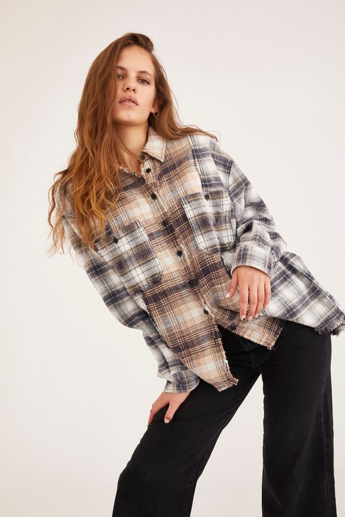 BDG Kaden Mixed Plaid Button-Down Shirt | Urban Outfitters (US and RoW)