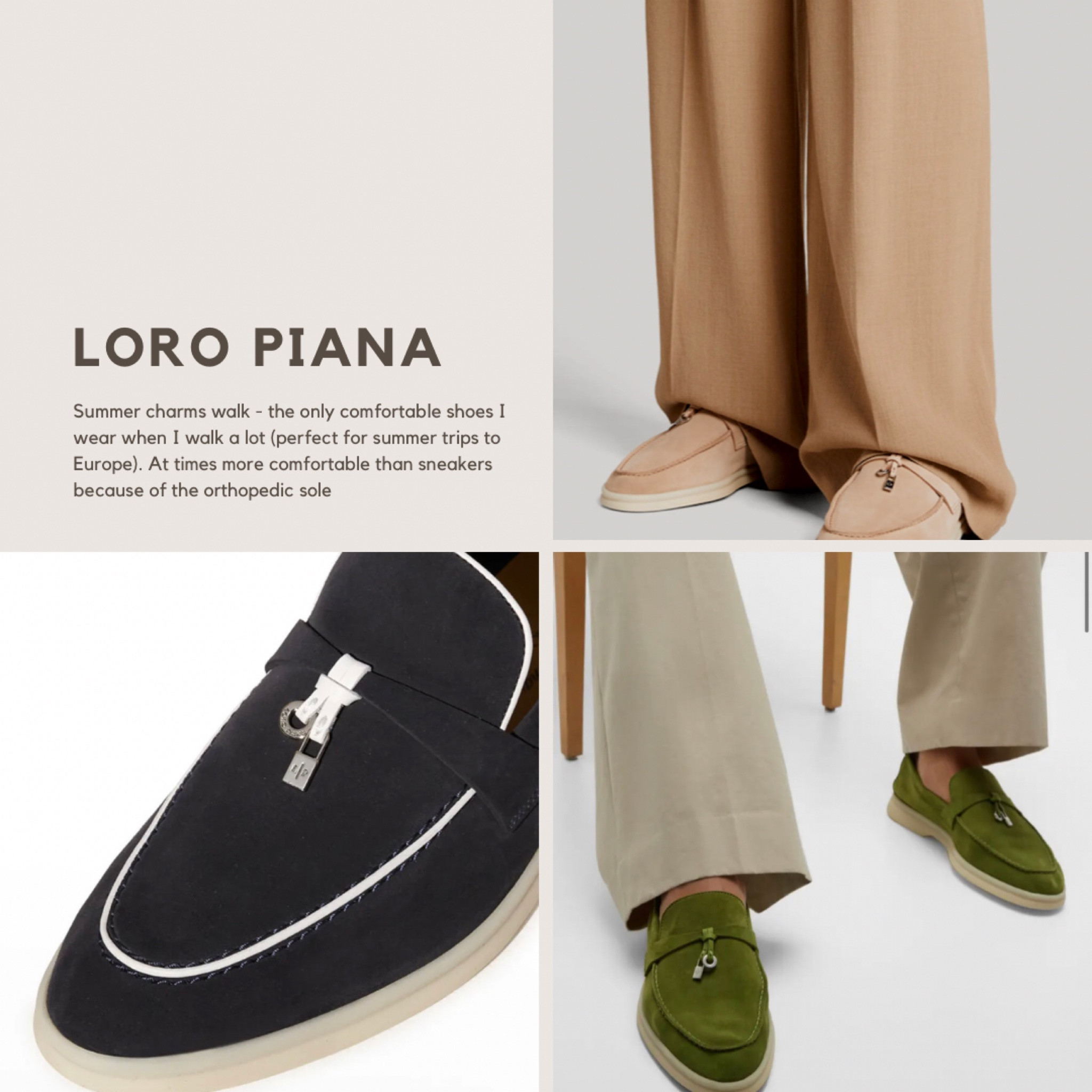 Loro Piana summer charm walks are the most comfortable shoes for walking around Europe! Also they look so good on feet 🤩 #loropiana #summerwalks #summercharms #loropianashoes #comfortableshoes

#LTKtravel #LTKSeasonal #LTKeurope