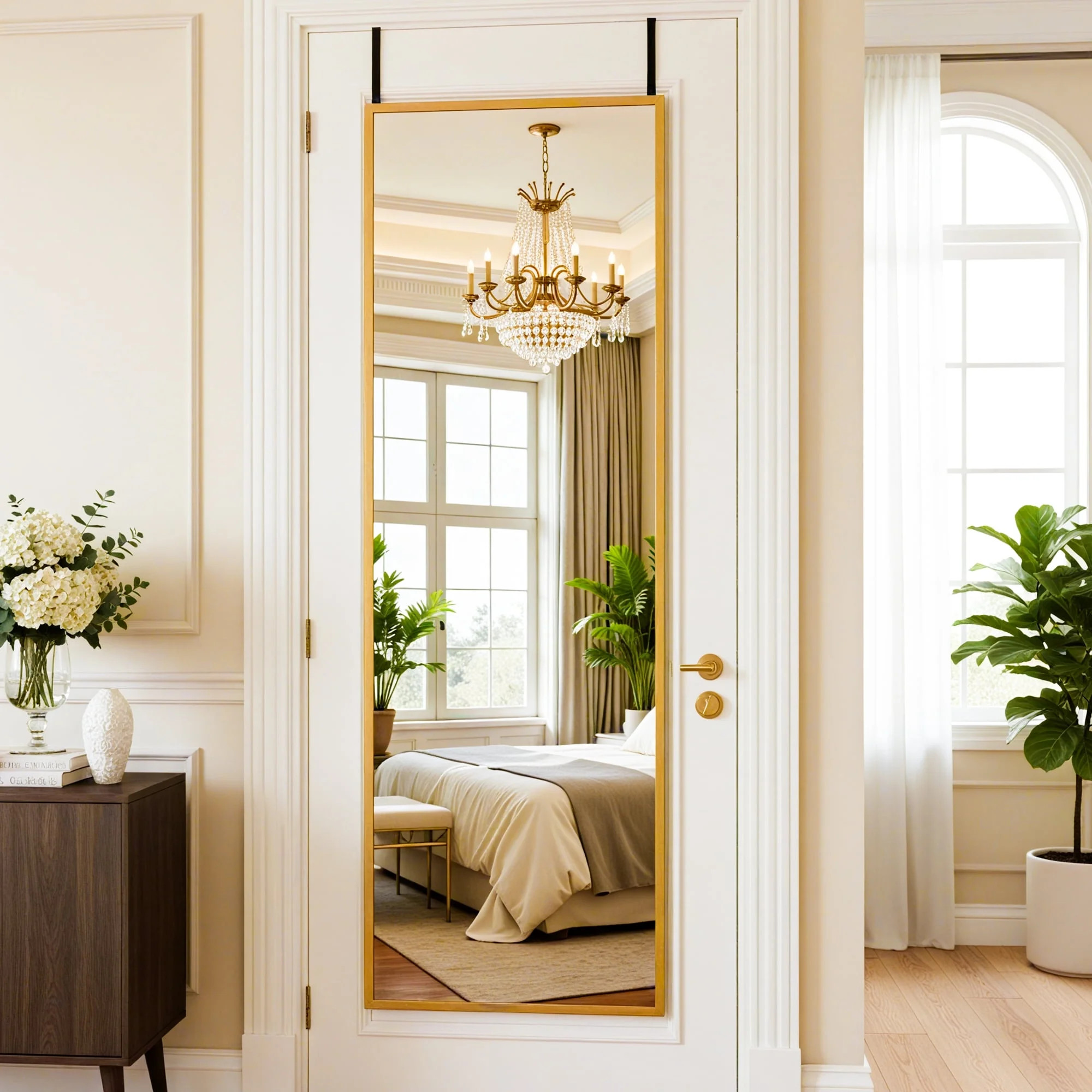 Antok 3-in-1 48" x 14.1" Full Length Mirror, Door Mirror, Wall-Mounted Mirror - Stands, Leans on ... | Walmart (US)