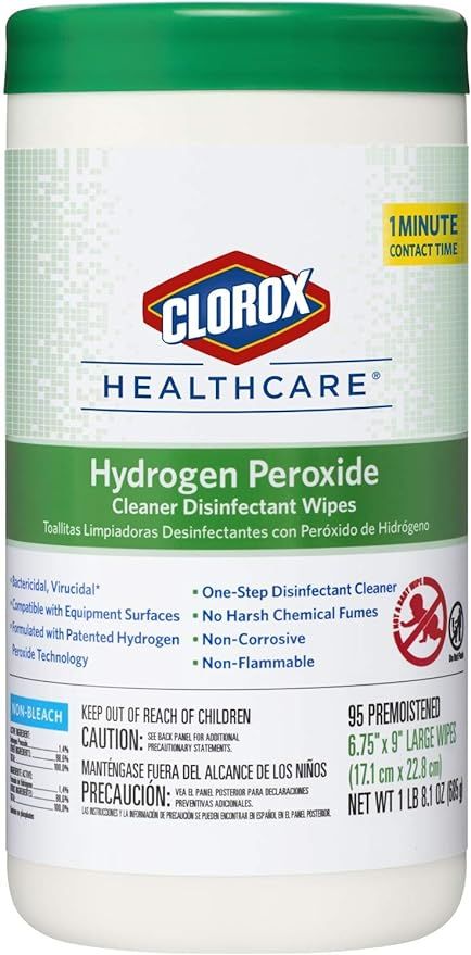CloroxPro Healthcare Hydrogen Peroxide Cleaner Disinfectant Wipes, Healthcare Cleaning and Indust... | Amazon (US)