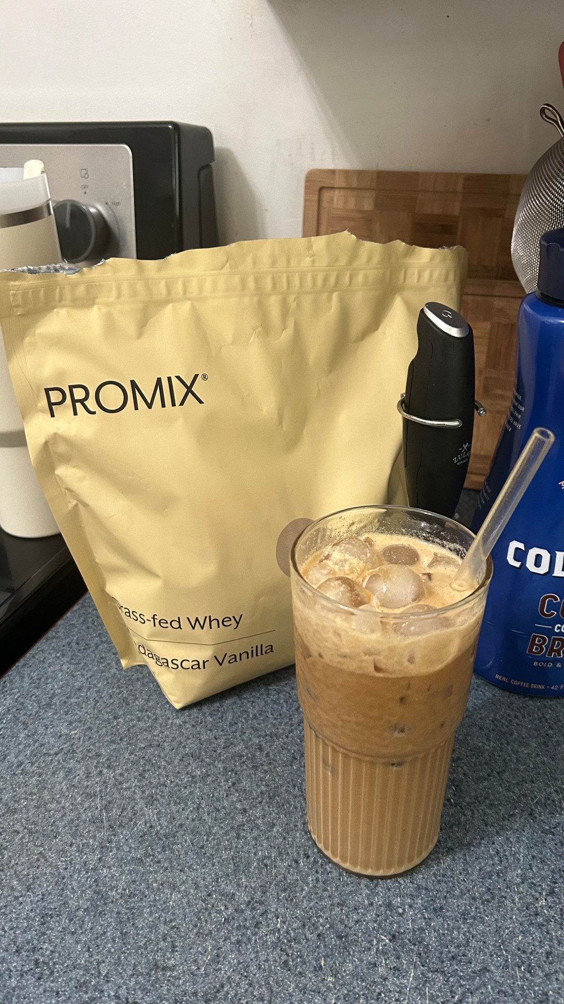Always thought protein in coffee was gross until I started using this one 😍 I blend together 1/2 cup milk of your choice + 1 scoop protein with honey, vanilla, and cinnamon. Pour it over ice and add in your coffee. DELICIOUS 🤤 

protein coffee, iced coffee recipe

#LTKSeasonal #LTKHome #LTKActive