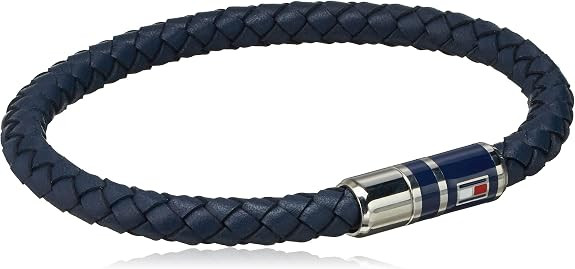Tommy Hilfiger Men's Jewelry Braided Leather Bracelet | Amazon (US)