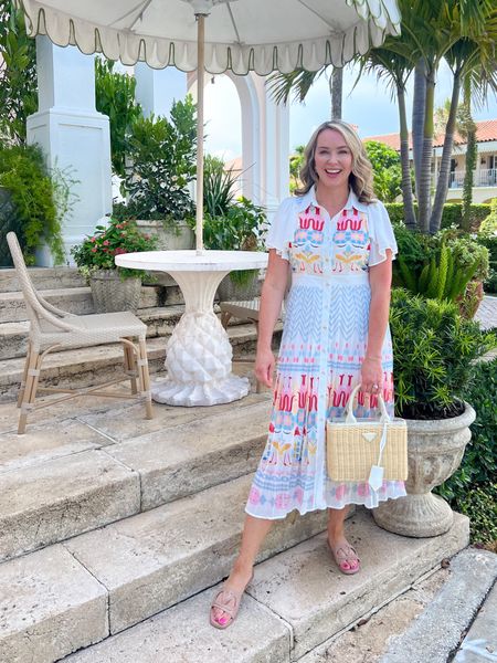 What I wore in Palm Beach 🏝️ I’m only able to link my purse and shoes but wanted to share where to get this dress. It’s from a boutique called Trendy by Tala (@trendybytala) and this is the rio dress. Sooo many compliments on this! The colors are gorgeous, the silhouette is flattering and the material is easy breezy but not see through. Wearing size medium. The dress is under $150  Go check her out! 

#LTKTravel #LTKItBag #LTKShoeCrush