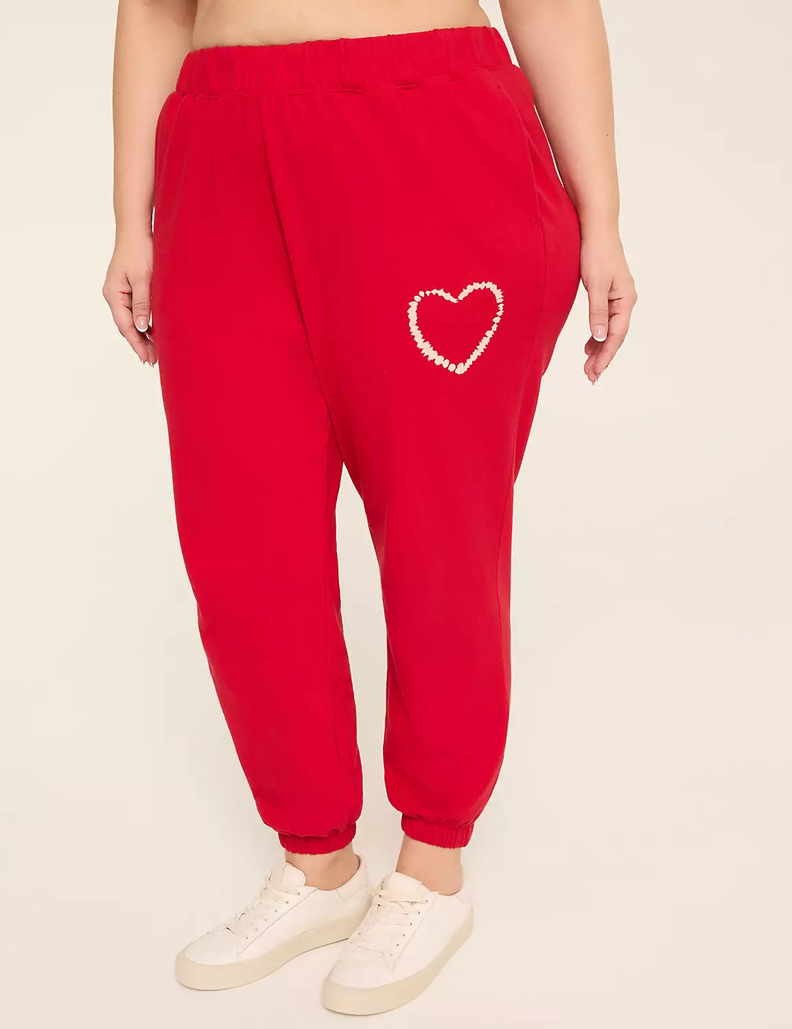 LIVI French Terry Heart Tie Dye Jogger | Lane Bryant (US)