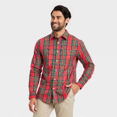Men's Plaid Holiday Shirt - Goodfellow & Co™ | Target