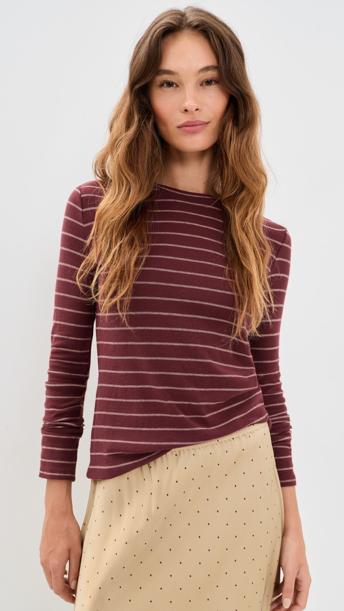 Stripe Long Sleeve Crew Tee | Shopbop