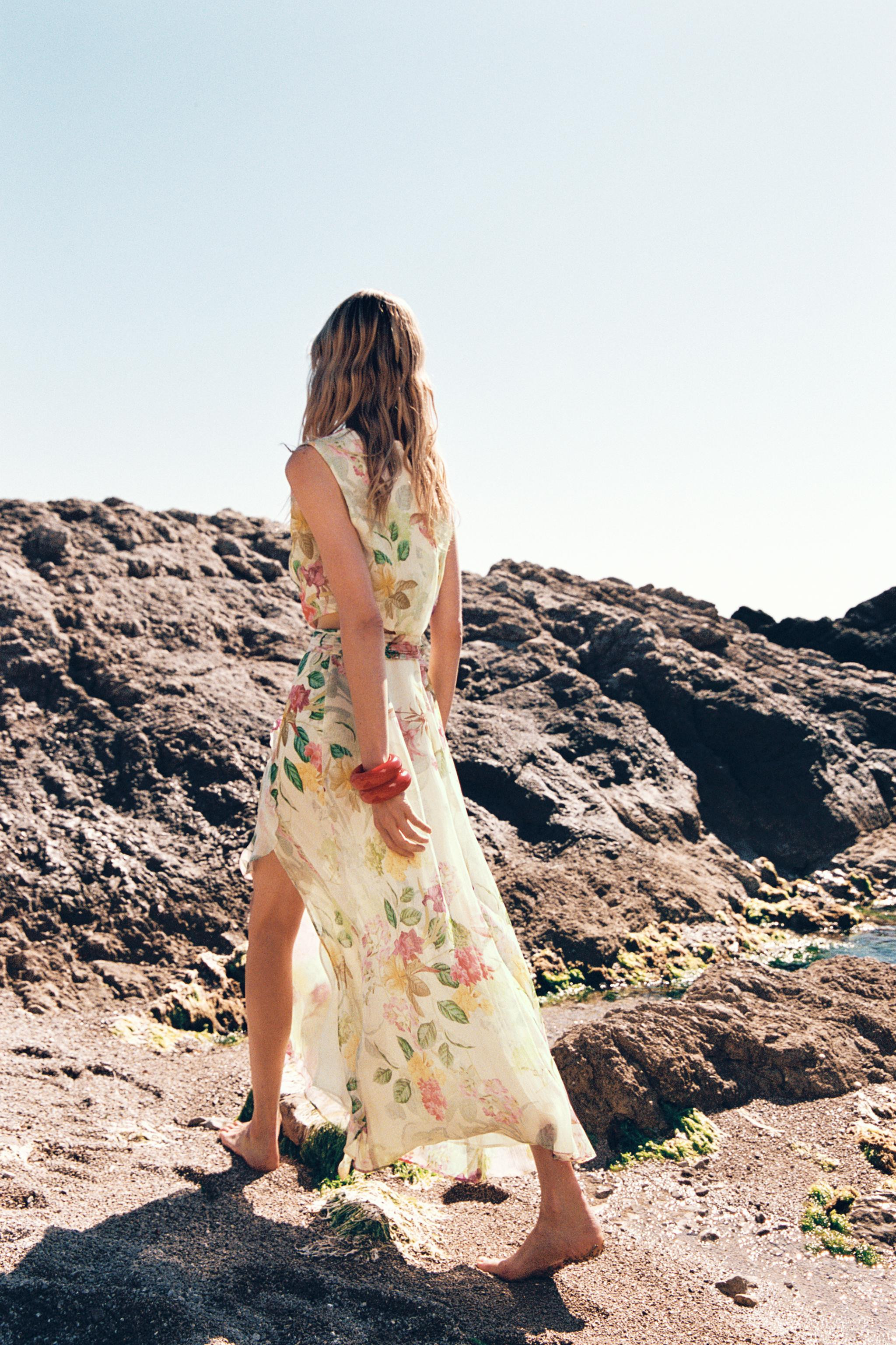 FLORAL PRINT CUT OUT DRESS | Zara US