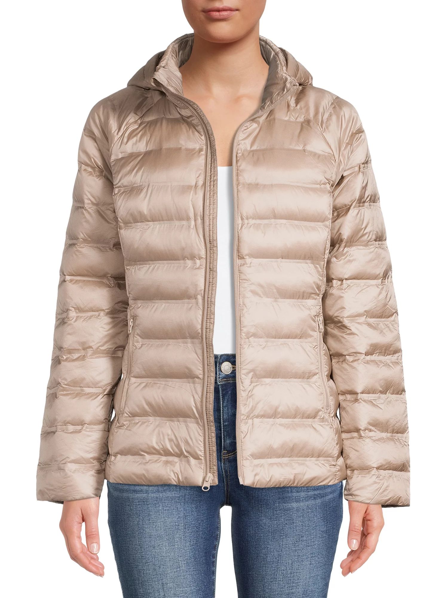 Time and Tru Women's Packable Puffer Jacket - Walmart.com | Walmart (US)