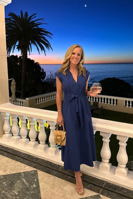 Gorgeous sunset for our last night in Cape Town! 

Cobalt blue midi dress from Brochu Walker

Fits TTS
I’m wearing XS and 5’2” tall for length reference. 

Pamela Munson Avis mini raffia handbag with bamboo handle 

Transparent sandals

#LTKStyleTip #LTKSeasonal #LTKOver40