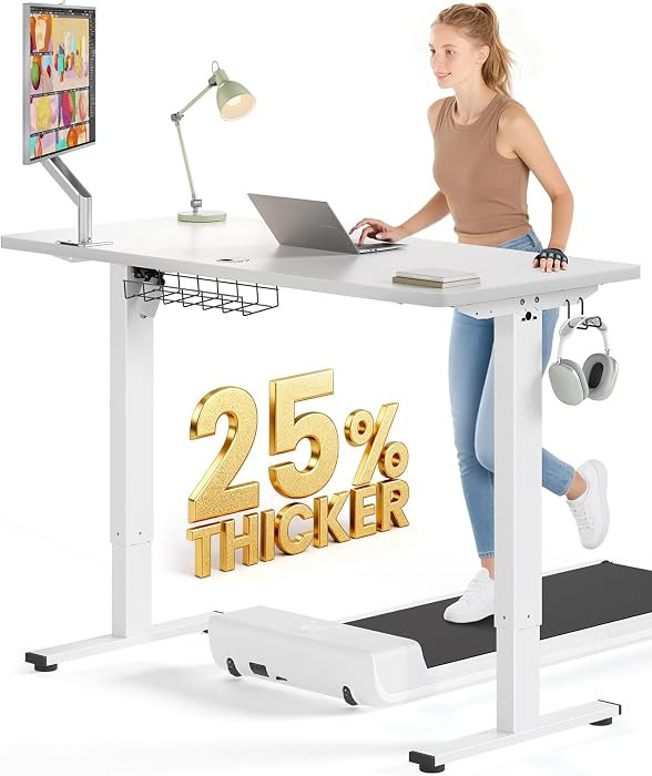 SIAGO Electric Standing Desk Adjustable - 63 x 24 Inch Sit Stand up Desk with Cable Management - ... | Amazon (US)