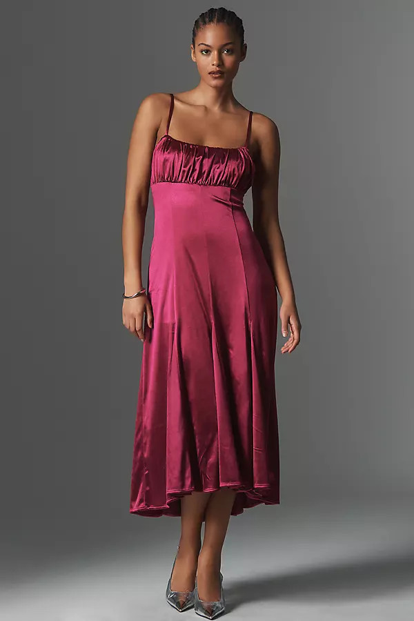 By Anthropologie Sleeveless Drop-Waist Midi Dress | Anthropologie (US)