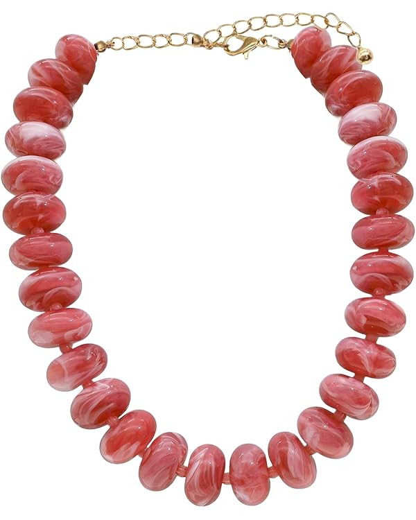 We We Chunky Colorful Beaded Necklace for Women Large Boho Statement Bead Chokers Necklaces Turqu... | Amazon (US)