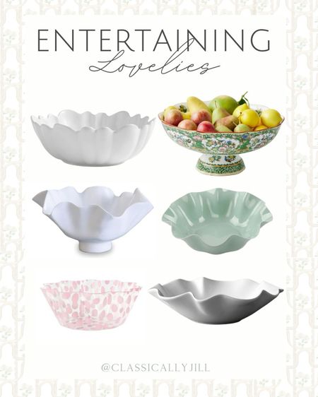 Grandmillennial, servingware, scallop, entertaining, bowls, tablescapes 

#LTKhome