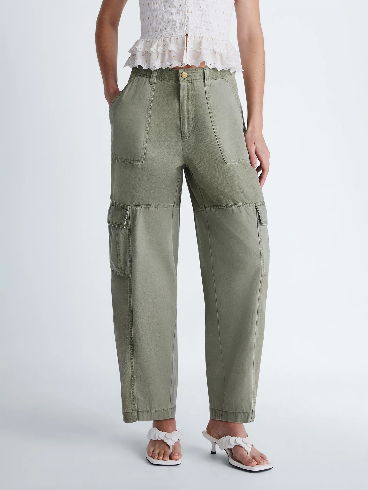 Scoop Women's and Women's Plus Cargo Barrel Pant, Sizes 0-26W - Walmart.com | Walmart (US)