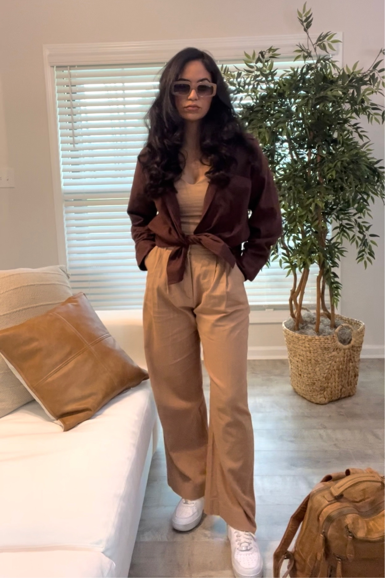 Best airport outfit! Extremely comfortable  linen material. The oversized shirt can be worn multiple ways. 


#LTKbeauty #LTKstyletip #LTKsalealert