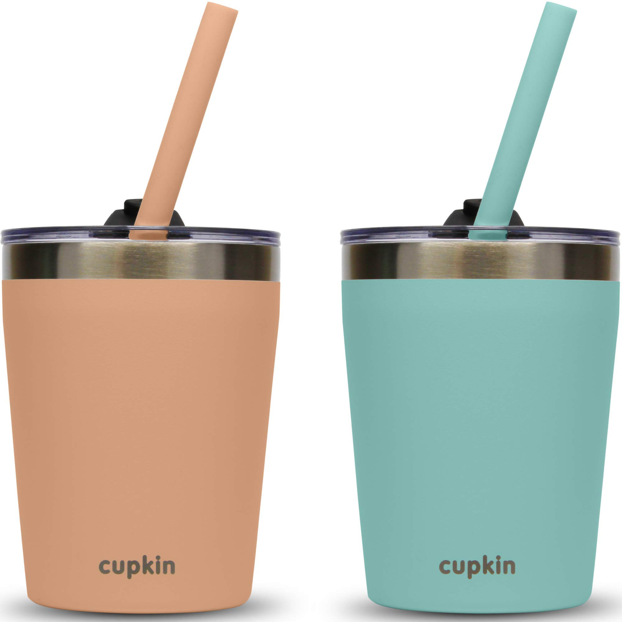 Stackable Stainless Steel Kids Cups (Toddler Cup Transition from Sippy Cups) - Set of (2) 8 oz In... | Amazon (US)