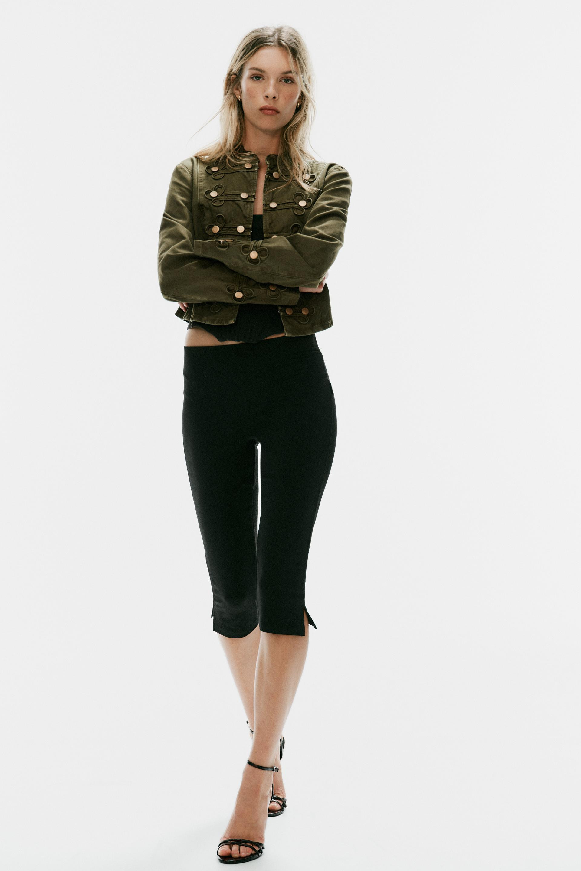 Zara - Stretch Capris - Leopard - L - Woman | Zara UK