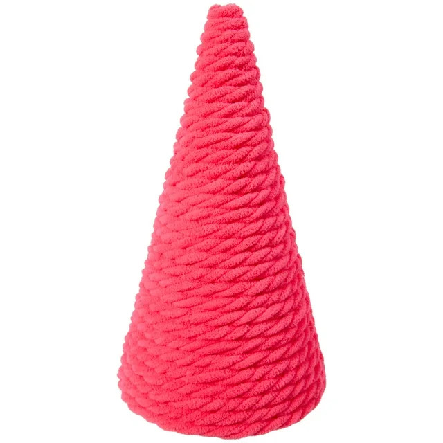 Hot Pink Cone Christmas Tree Tabletop Decor, 12 inch, by Holiday Time | Walmart (US)