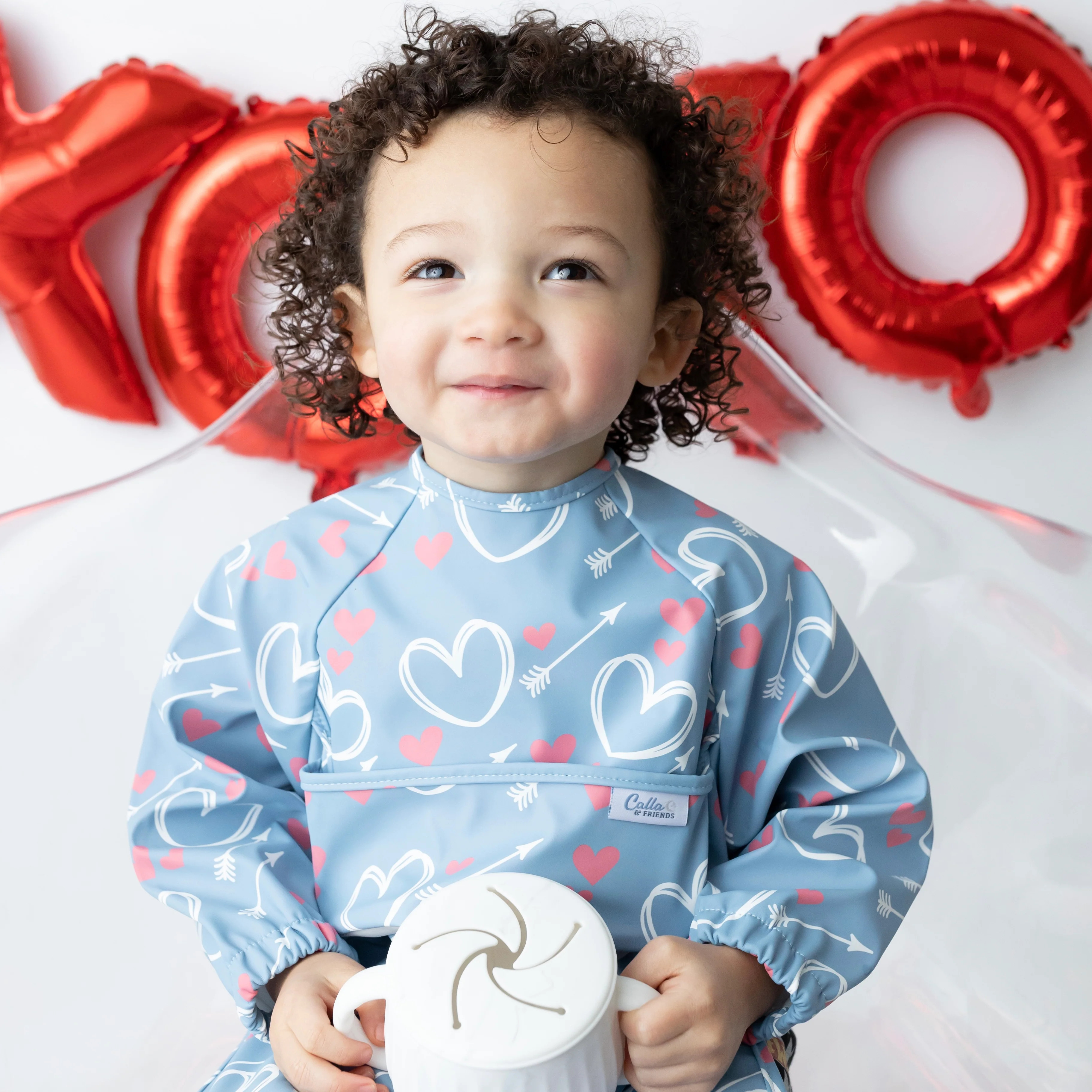 The Grayson Long Sleeve Bib - Limited Edition Love Struck | Calla & Friends